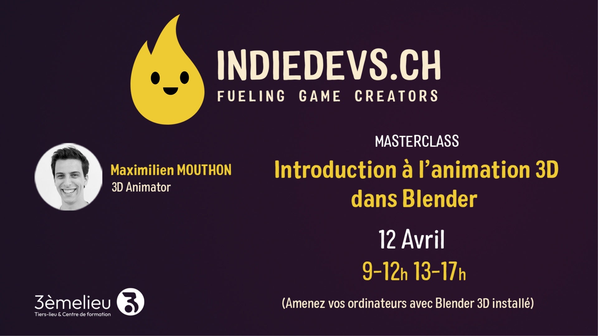 Meetup: [MASTERCLASS] - Introduction à l'animation 3D dans Blender 3D